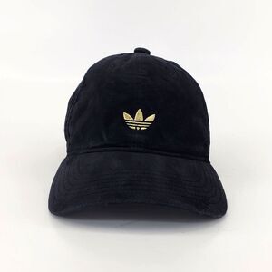 Adidas Women's Fit Classic Gold Logo Hat Adjustable‎ Strap Back One Size Black